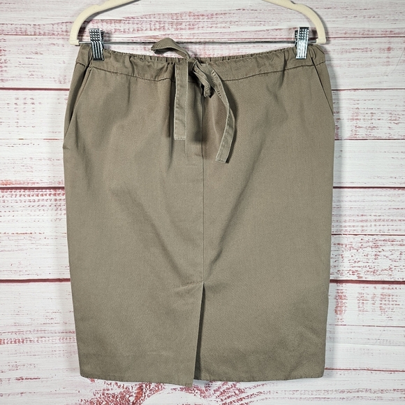 Yves Saint Laurent New Vintage Tan Tie Skirt - Picture 1 of 12
